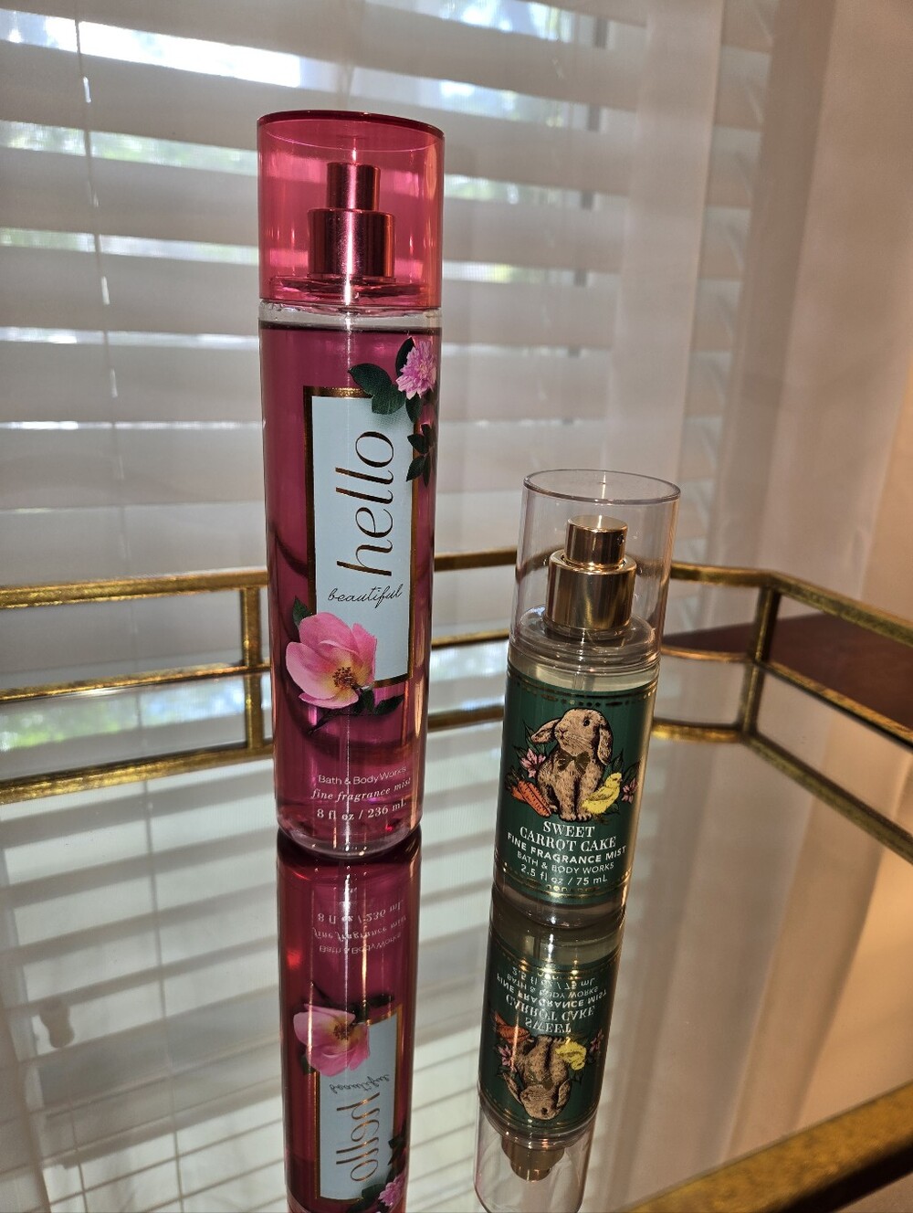 Bath & Body Works Fine Fragrance Mist Duo – Hello Beautiful & Sweet Carrot Cake